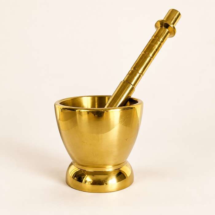 Rajwadi Brass Mortar & Pestle