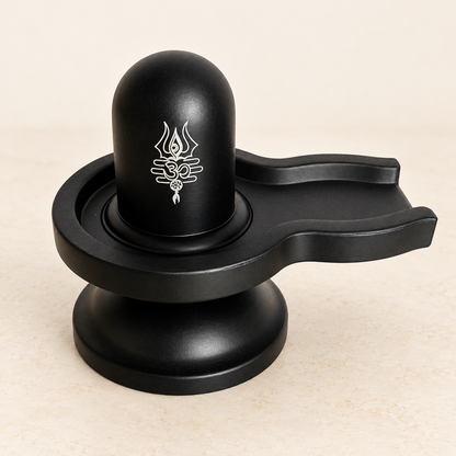 Black-finish Shivling — feature view