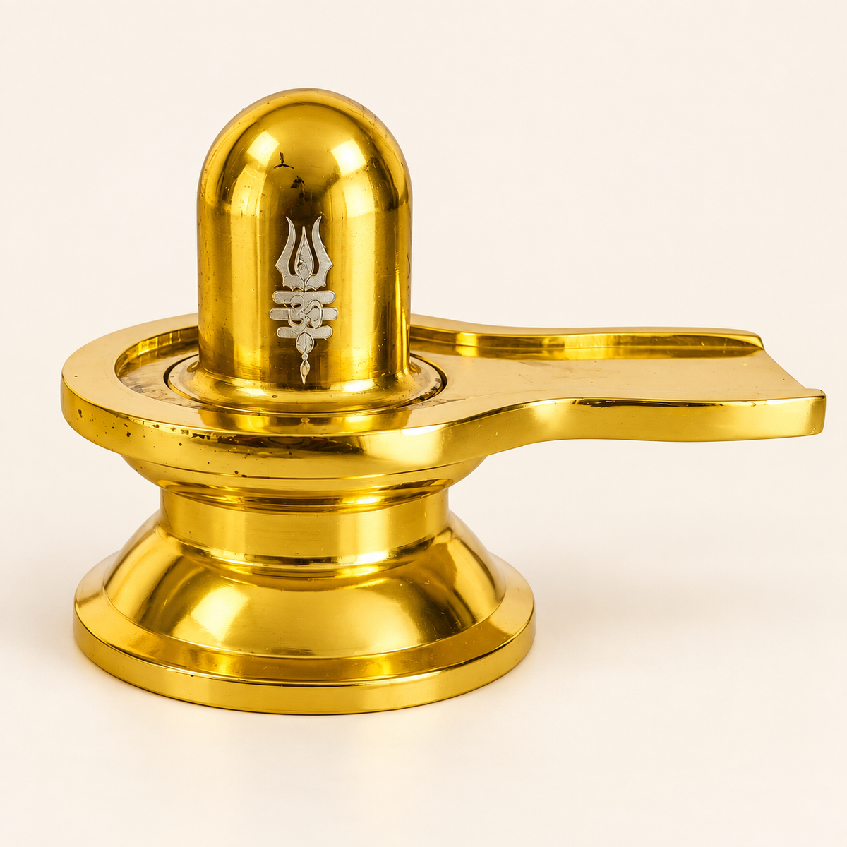 Gold-tone Shivling — front view