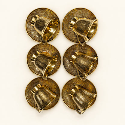 Cup and saucer set — cups overhead clean view