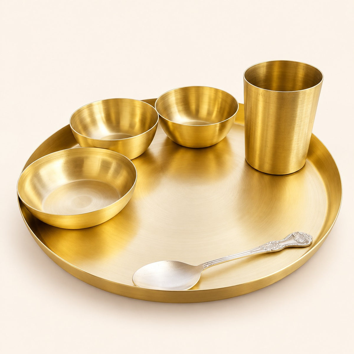 Classic Gold-Tone Thali Set — 6 Pieces — alternate view