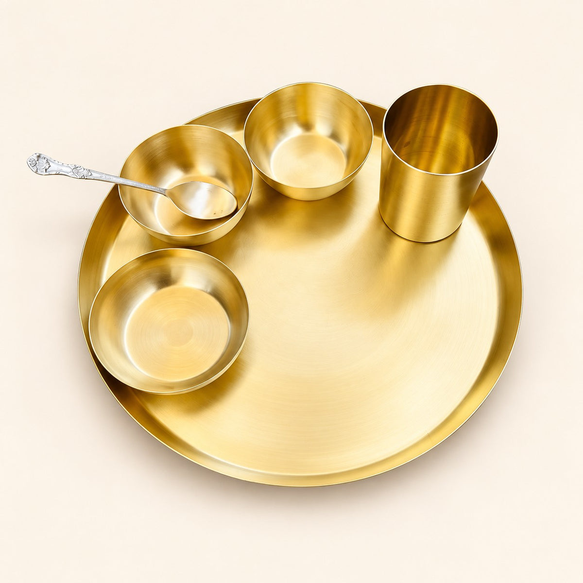 Classic Gold-Tone Thali Set — 6 Pieces — alternate view