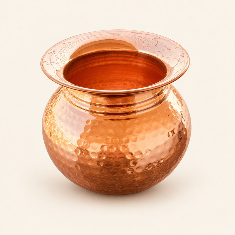 Hammered Copper-Tone Kalash