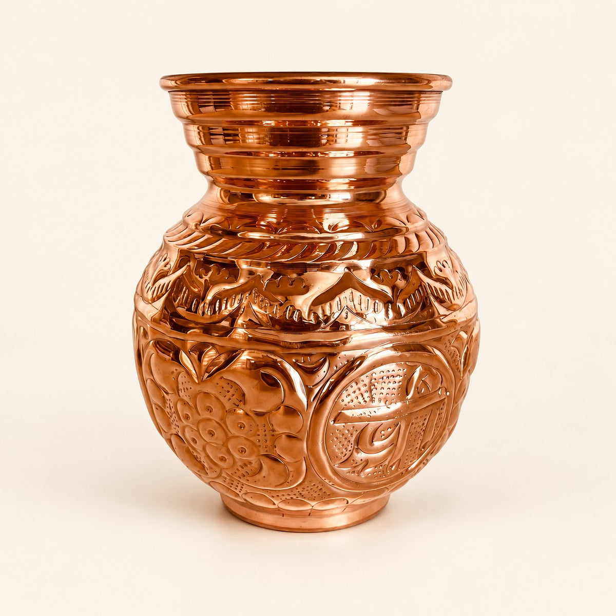 Embossed Copper-Tone Kalash — product view 11
