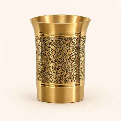 Tall Scrollwork Gold-Tone Tumbler — product view 22