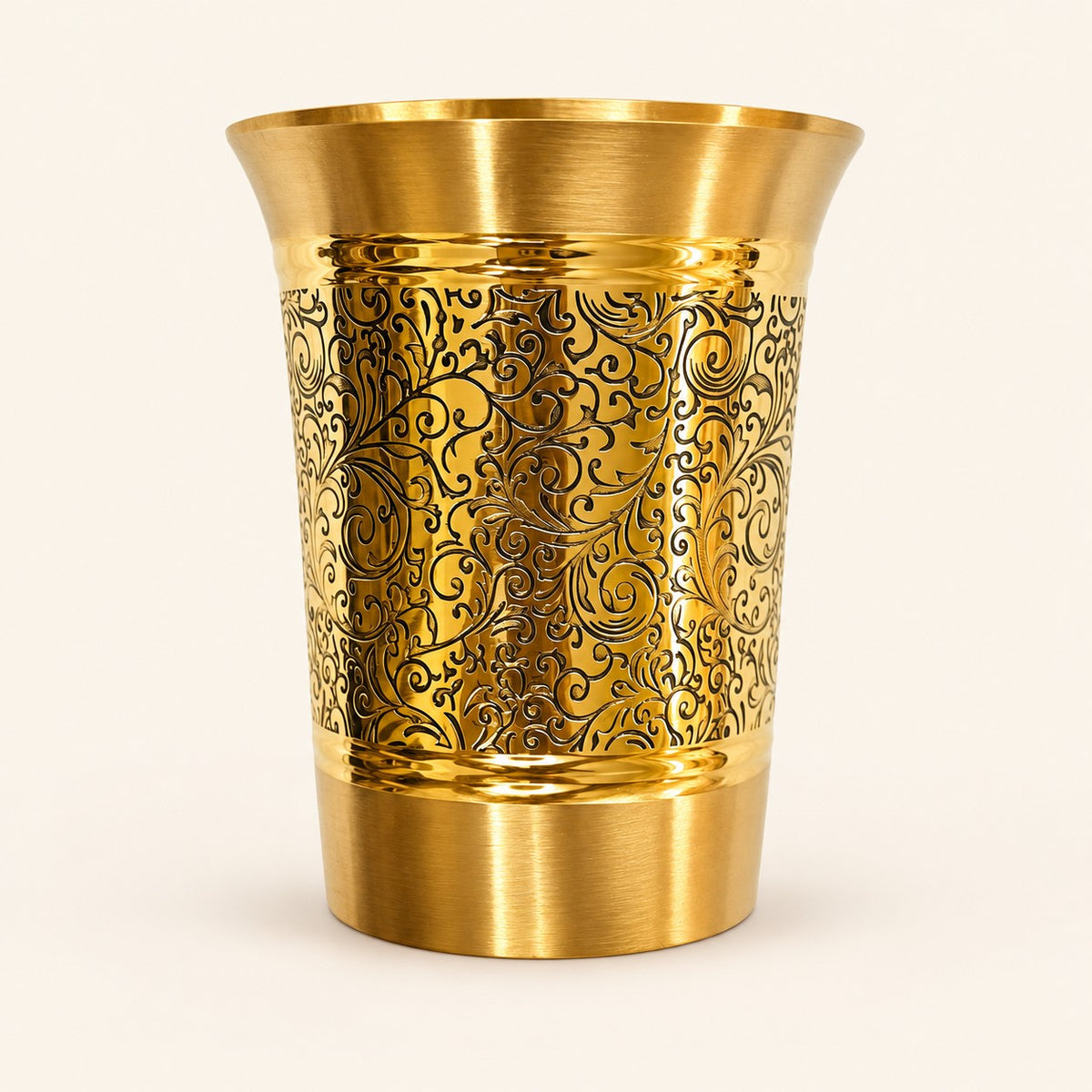 Tall Scrollwork Gold-Tone Tumbler — product view 23
