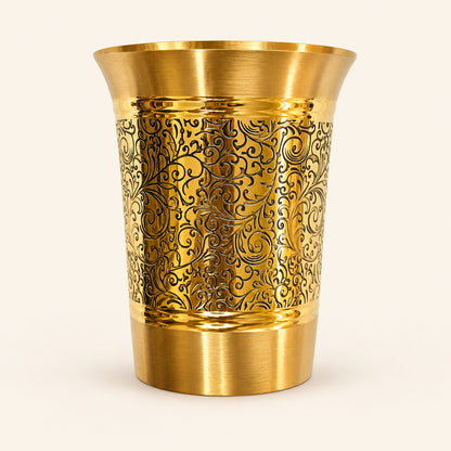 Tall Scrollwork Gold-Tone Tumbler — product view 23