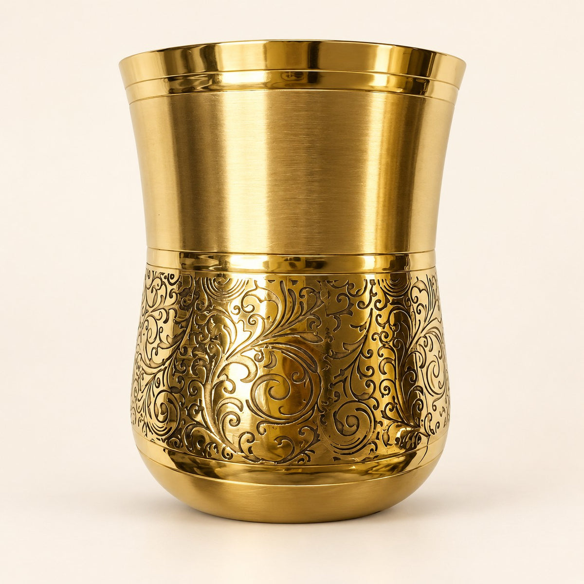 Curved Engraved Gold-Tone Tumbler — product view 24