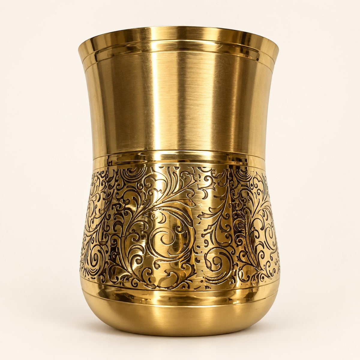 Curved Engraved Gold-Tone Tumbler — product view 25