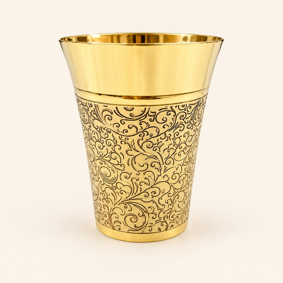 Flared Floral Gold-Tone Tumbler — product view 26