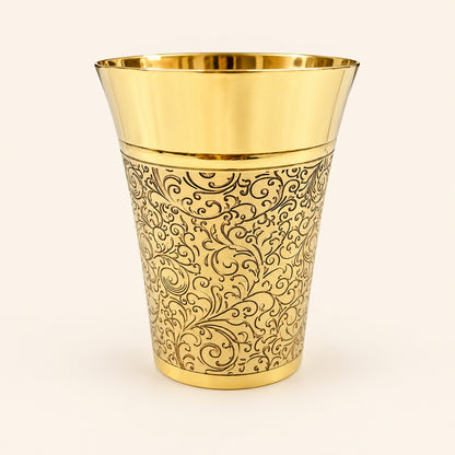 Flared Floral Gold-Tone Tumbler — product view 26