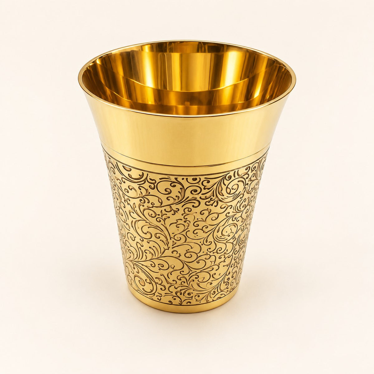 Flared Floral Gold-Tone Tumbler — product view 27