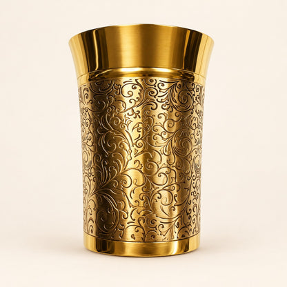 Slender Engraved Gold-Tone Tumbler — product view 28