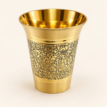 Tall Scrollwork Gold-Tone Tumbler — product view 30