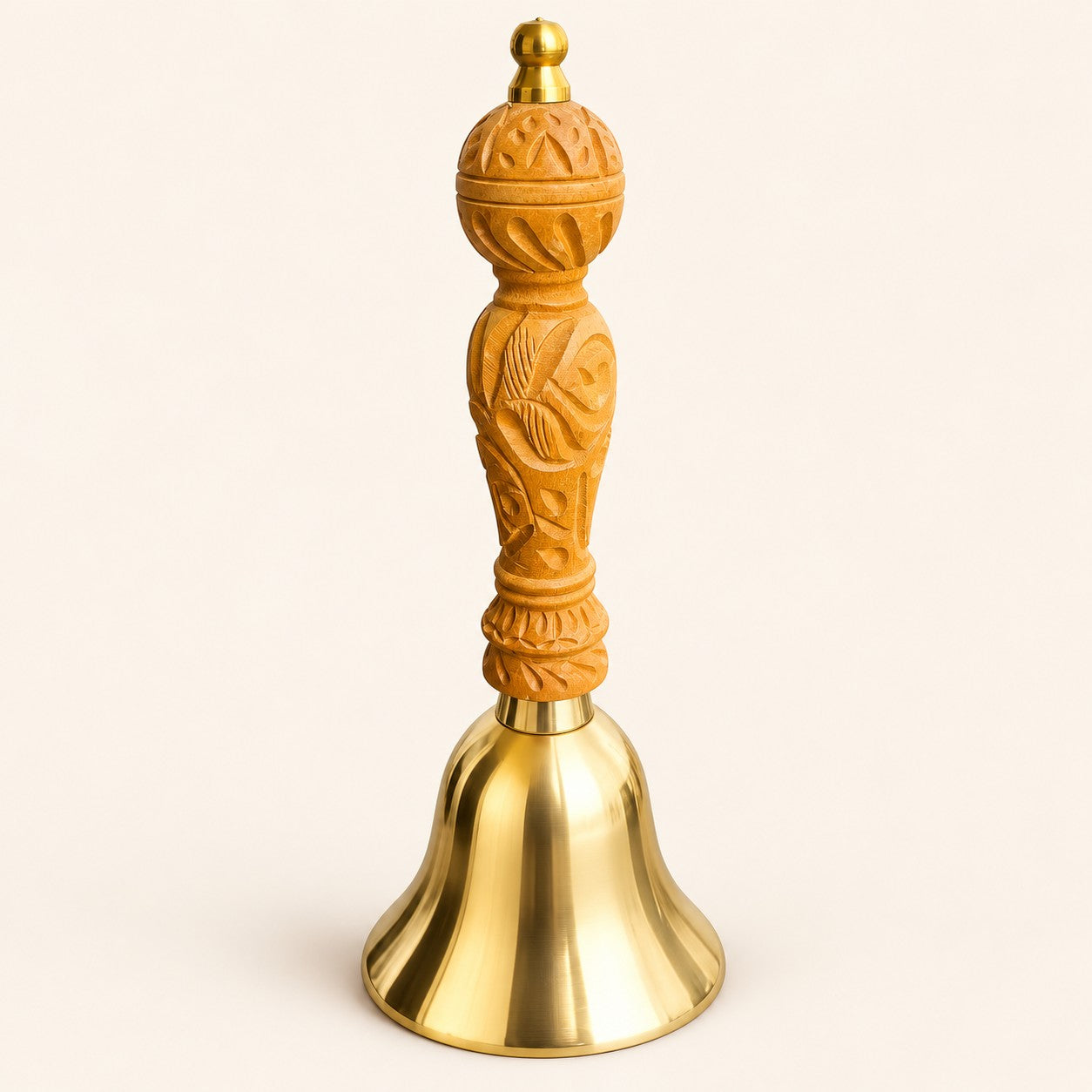 Carved Wood Handle Puja Bell — product view 52
