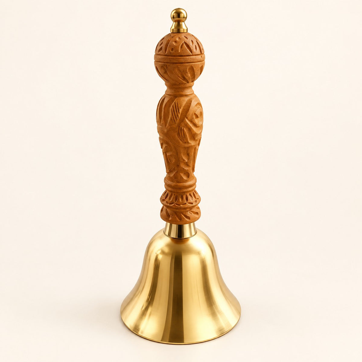 Carved Wood Handle Puja Bell — product view 54