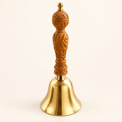 Carved Wood Handle Puja Bell — product view 54