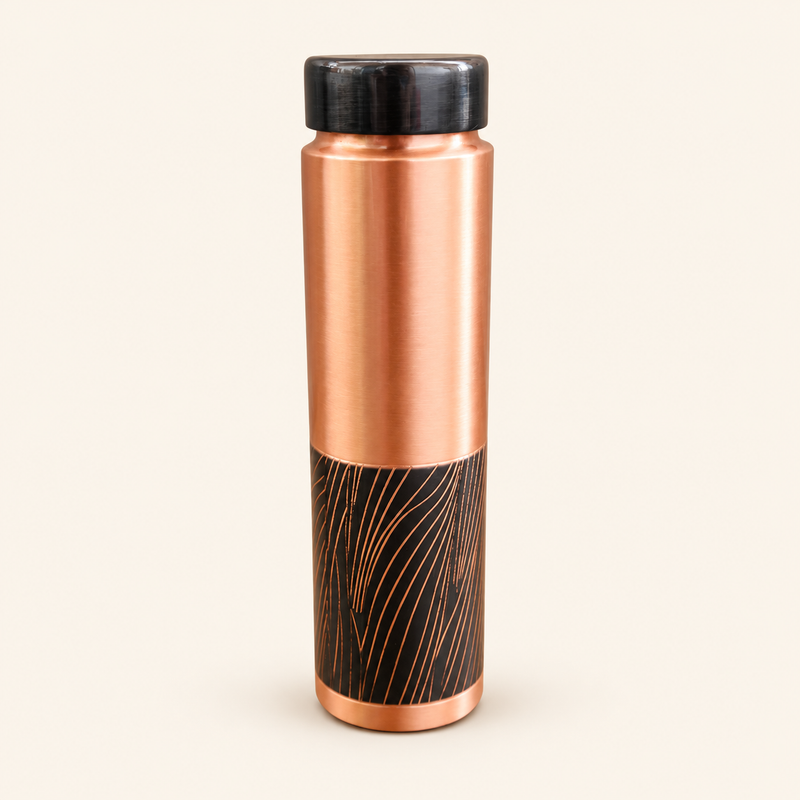Black Wave Copper-Tone Bottle