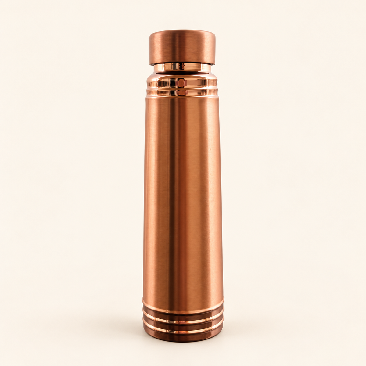 Classic Ringed Copper-Tone Bottle — detail view