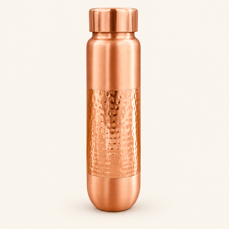 Hammered Band Copper-Tone Bottle